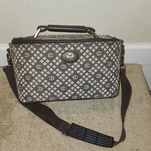 Vintage Etienne Aigner Brown Patterned Bag. Unisex, EUC.